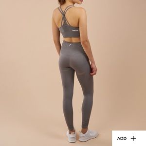 Gymshark light grey high waisted seamless leggings